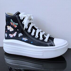 Converse Women's Chuck Taylor All Star Move Butterfly Wings Platform Sneaker